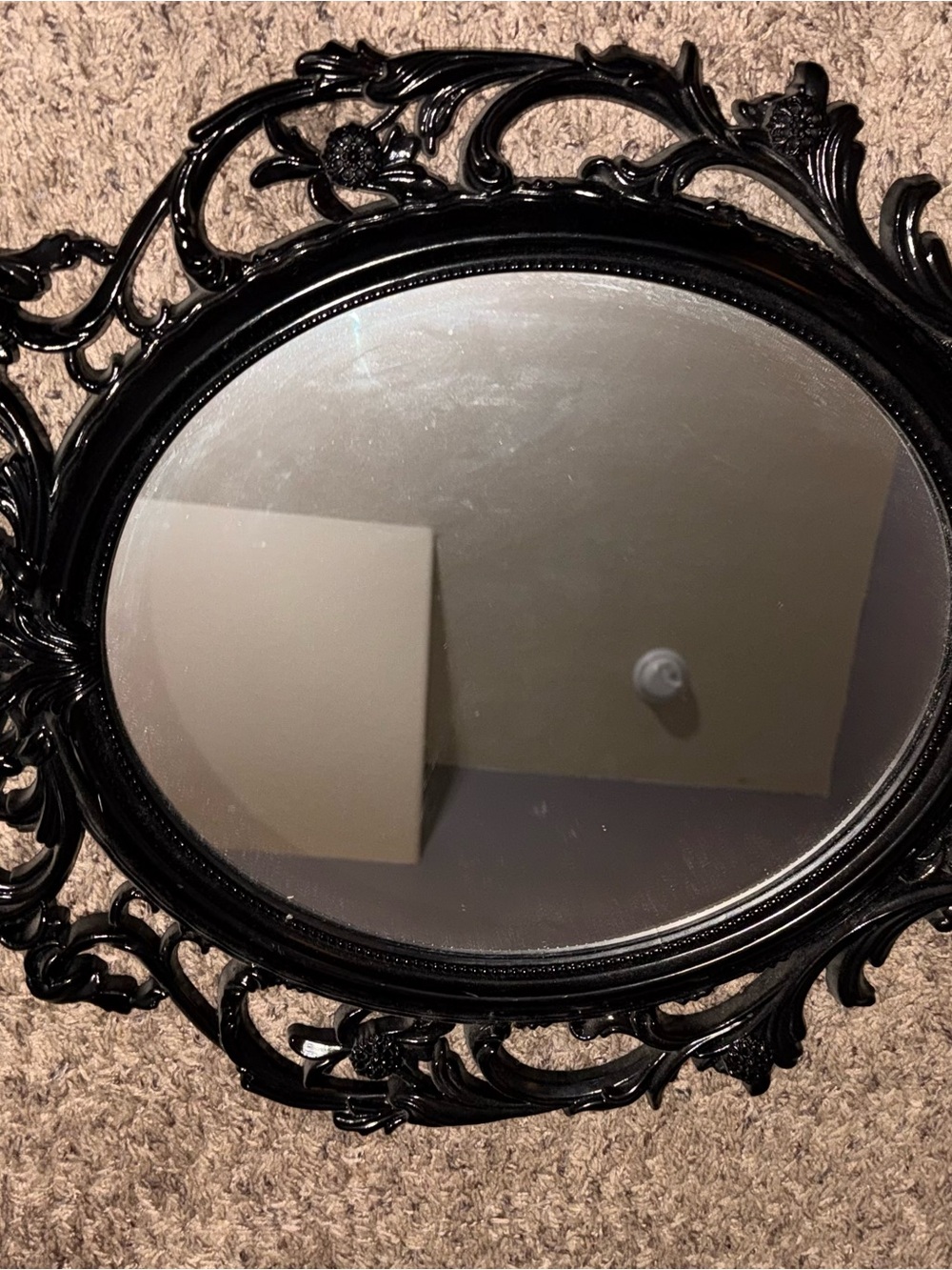 Better Homes And Gardens Black Ornate Oval Mirror